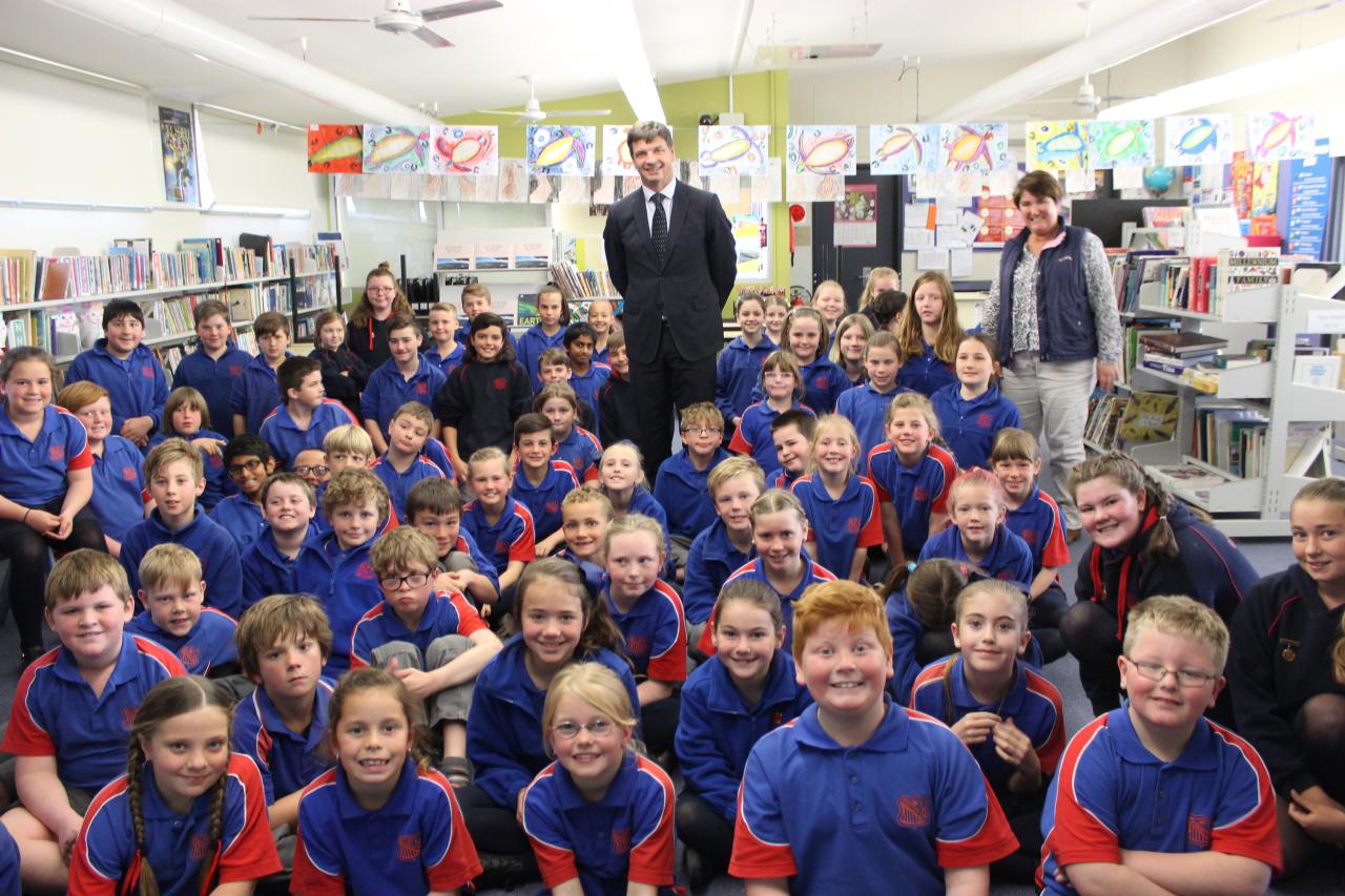 Visiting Hume Schools Angus Taylor Federal Member for Hume